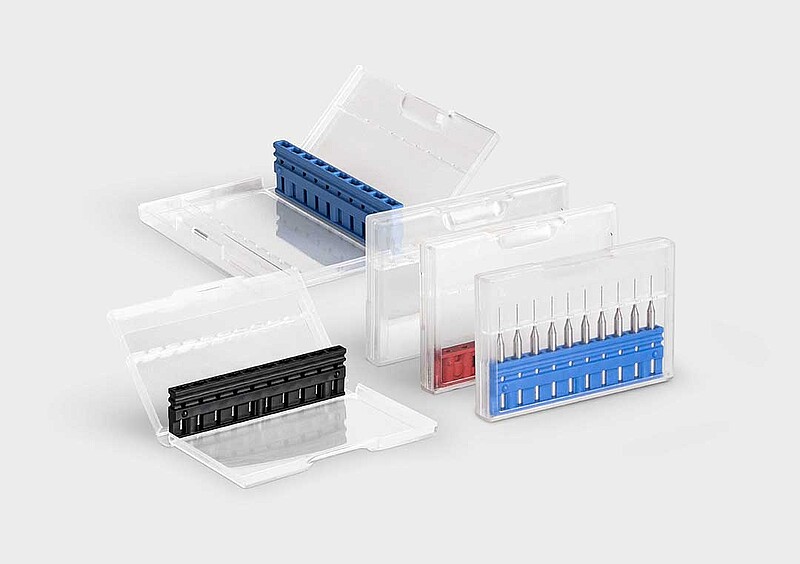Microbox Containers MicroBox MB10: Packaging for Micro Tools - rose plastic